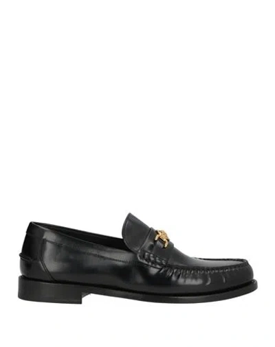 Versace Man Loafers Black Size 10 Calfskin