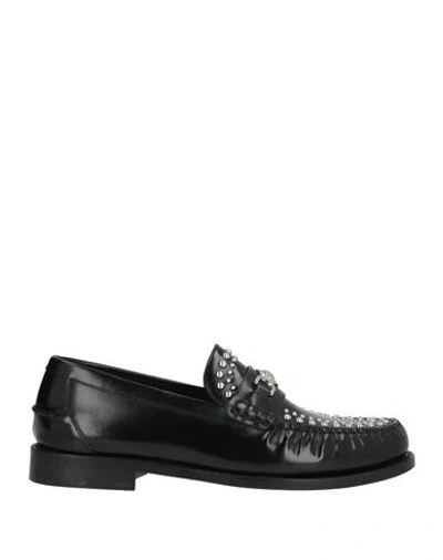 Versace Man Loafers Black Size 7 Calfskin