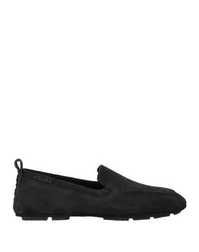 Versace Man Loafers Black Size 7 Leather