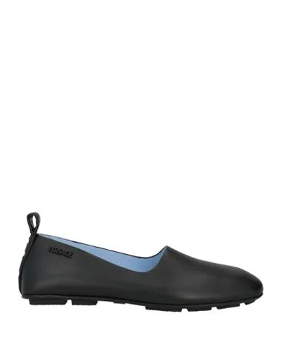 Versace Man Loafers Black Size 9 Calfskin
