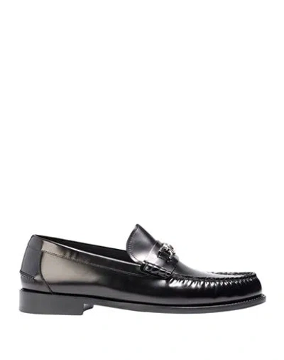 Versace Man Loafers Black Size 9 Leather