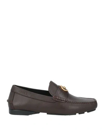 Versace Man Loafers Dark Brown Size 9 Leather