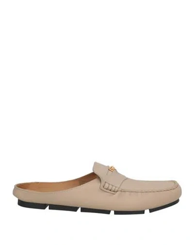 Versace Man Mules & Clogs Beige Size 9 Calfskin In Brown