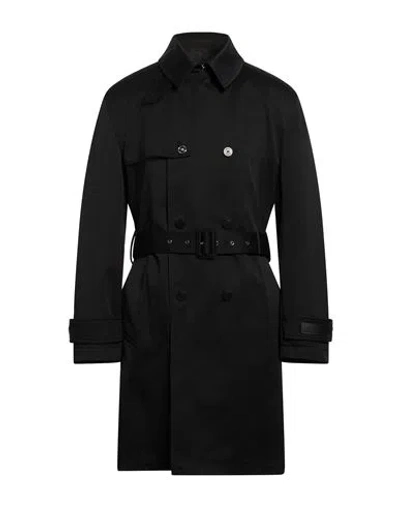 Versace Man Overcoat & Trench Coat Black Size 40 Cotton