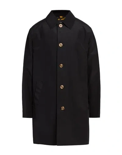 Versace Man Overcoat & Trench Coat Black Size 44 Polyamide, Cotton