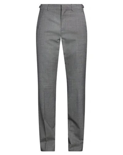 Versace Man Pants Grey Size 30 Virgin Wool In Gray