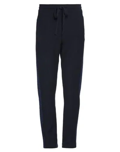 Versace Man Pants Midnight Blue Size 40 Wool, Cashmere