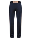 Versace Navy Rib Knit Sweatpants In Blue