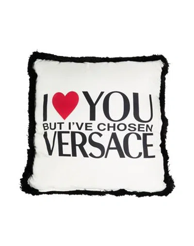 Versace Man Pillow Or Pillow Case White Size - Silk