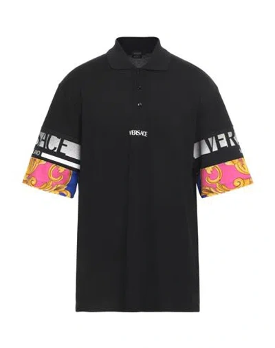 Versace Man Polo Shirt Black Size S Cotton