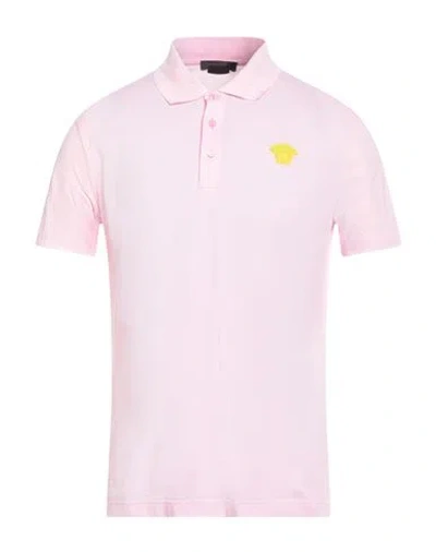 Versace Man Polo Shirt Pink Size S Cotton