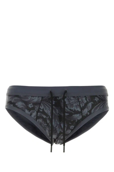 VERSACE VERSACE MAN PRINTED STRETCH POLYESTER SWIMMING BRIEF