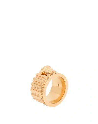 Versace Man Ring Gold Size 10.25 Metal