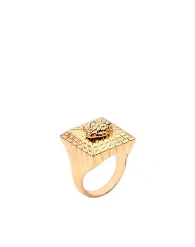 Versace Man Ring Gold Size 11 Metal