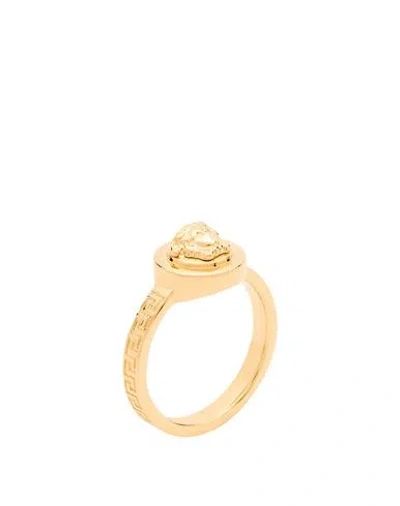 Versace Man Ring Gold Size 8 Metal