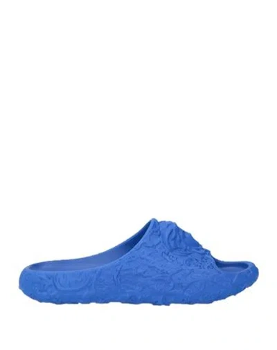 VERSACE VERSACE MAN SANDALS BLUE SIZE 9 RUBBER