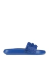 Versace Man Sandals Bright Blue Size 9 Textile Fibers