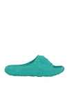 Versace Man Sandals Turquoise Size 7 Rubber In Blue