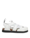 Versace Panelled Leather Caged Sandals In White
