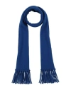 Versace Man Scarf Blue Size - Wool, Silk, Cashmere, Viscose In Blue