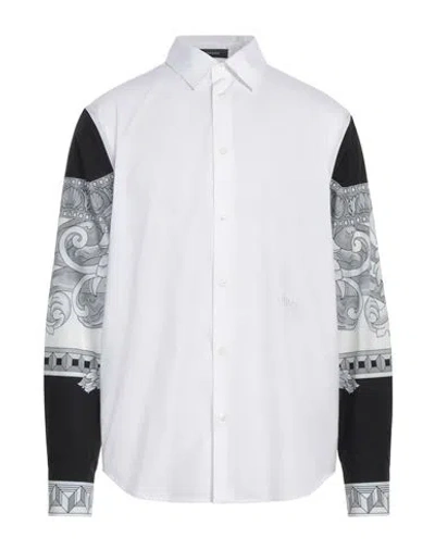Versace Man Shirt White Size 46 Cotton, Polyester