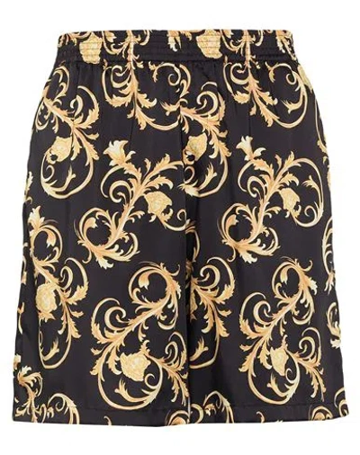 Versace Man Shorts & Bermuda Shorts Black Size 30 Polyester In Multi