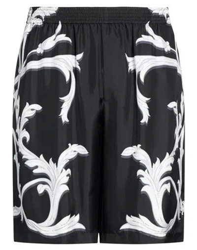 Versace Man Shorts & Bermuda Shorts Black Size 32 Silk
