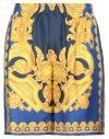 Versace Man Shorts & Bermuda Shorts Blue Size 38 Silk In Blue