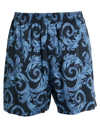 Versace Man Shorts & Bermuda Shorts Midnight Blue Size 38 Polyester