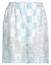 Versace Man Shorts & Bermuda Shorts Sky Blue Size 32 Silk