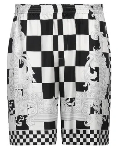 VERSACE VERSACE MAN SHORTS & BERMUDA SHORTS WHITE SIZE 30 SILK