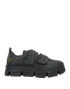 Versace Black Greca Portico Strap Sneakers