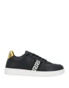 Versace Man Sneakers Black Size 7 Leather In Black