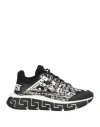 Versace Trigreca Sneakers In Black