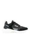 Versace Man Sneakers Black Size 9 Leather, Textile Fibers In Black
