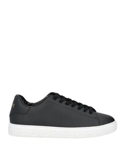 Versace Man Sneakers Black Size 9 Textile Fibers