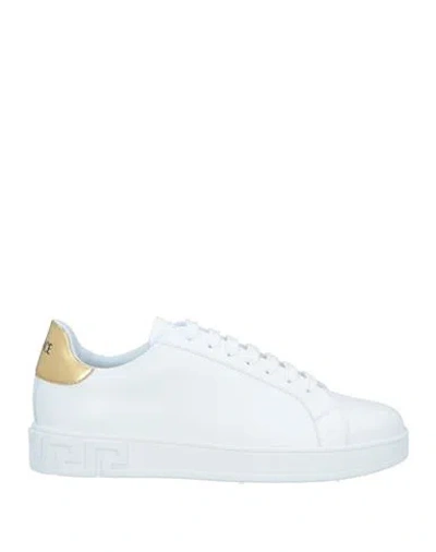 Versace Man Sneakers White Size 7 Calfskin