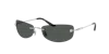 Versace Rectangle-frame Sunglasses In Dark Grey