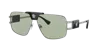 Versace Rectangular Metal Sunglasses For Men In Brown