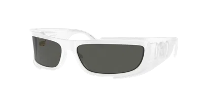 Versace Eyewear Rectangular Frame Sunglasses In White