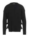 Versace Maglia Girocollo Buckle Look Sfilata In Black