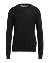 Versace Man Sweater Midnight Blue Size 42 Cotton, Viscose In Black