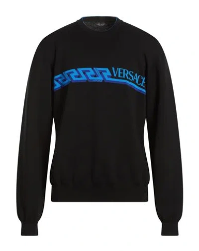Versace Man Sweater Black Size 46 Virgin Wool
