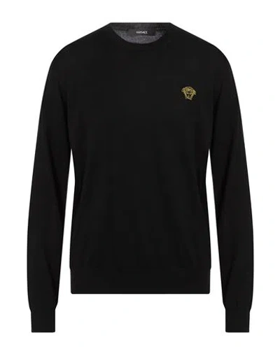 Versace Man Sweater Black Size 46 Wool