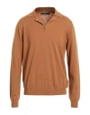 Versace Man Sweater Camel Size 46 Virgin Wool, Cashmere