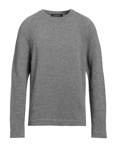 Versace Man Sweater Grey Size 42 Cashmere, Wool, Viscose