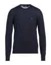 Versace Man Sweater Midnight Blue Size 46 Wool, Silk, Cashmere, Polyester, Viscose