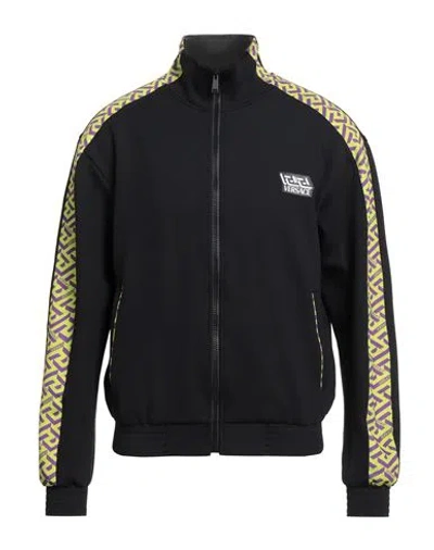 Versace Man Sweatshirt Black Size 46 Polyamide, Elastane, Polyester