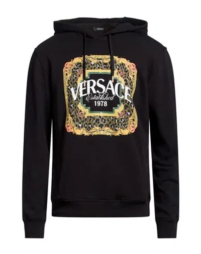 Versace Man Sweatshirt Black Size L Cotton