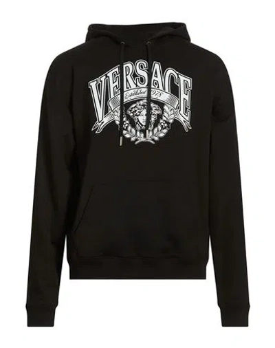 Versace Man Sweatshirt Black Size L Cotton